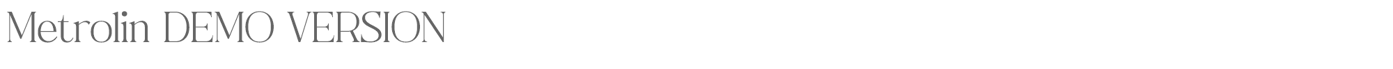 Sample characters Metrolin Font